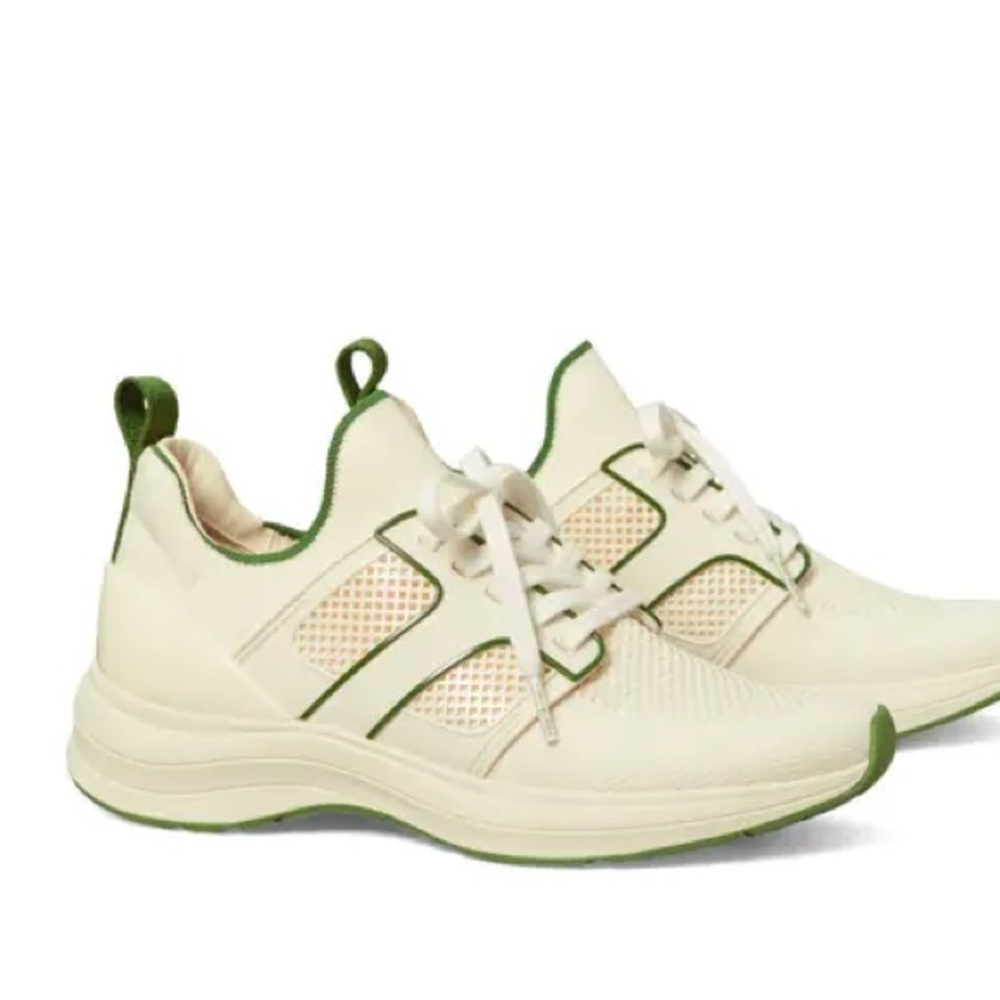 Tory Burch T Sock Runner Knit Sneaker In Green 9.5